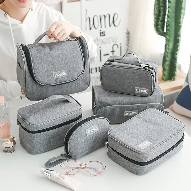 

Waterproof double-layer wash bag makeup bag large capacity men and women wash bag travel business trip storage bag