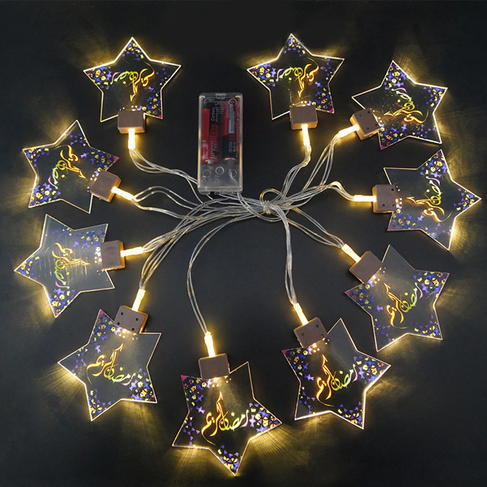 

Eid Mubarak Handmade Wire 10 LED Light String 2m Eid Ramadan Islamic Battery Supply Indoor Home Party RDV FBS889