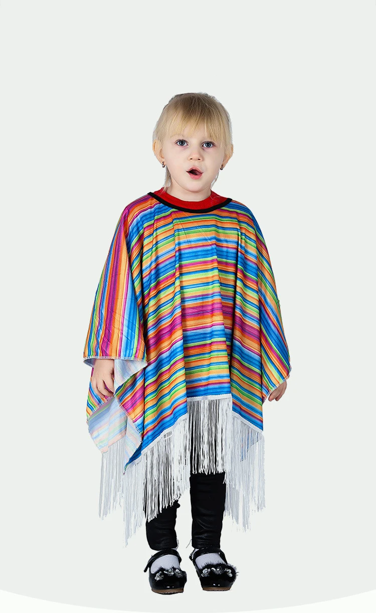 Детский мексиканский накидка Мексиканский костюм морская ролевая игра Хэллоуин