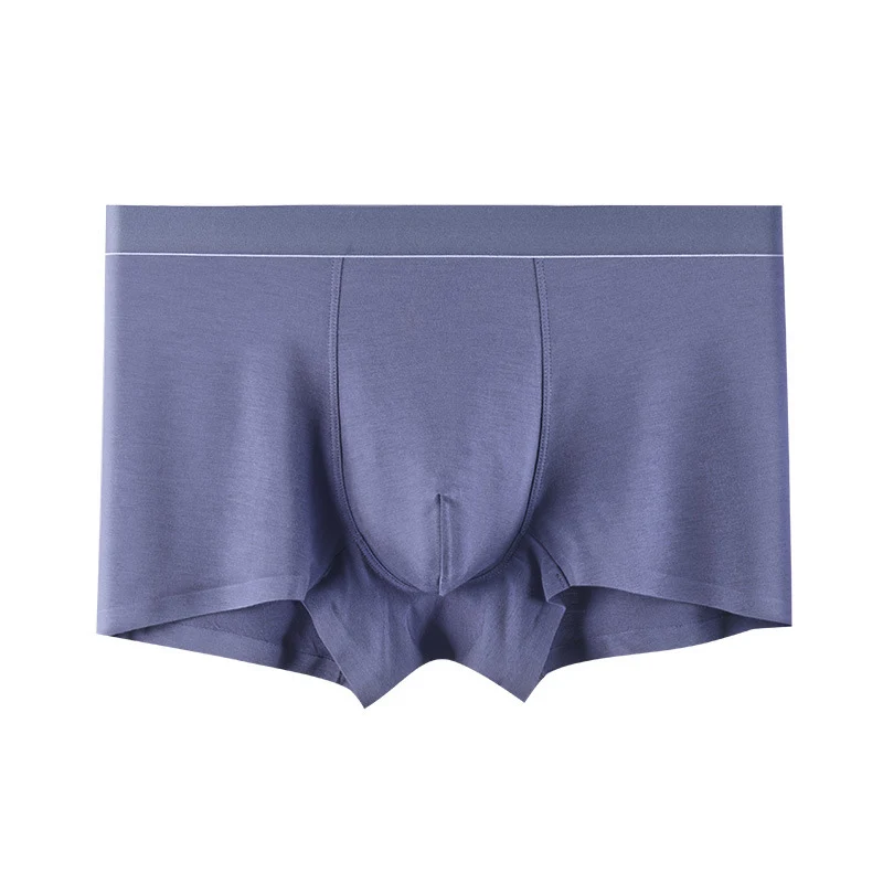 

Мужское нижнее белье из модала, Однотонные трусы-боксеры из 2021 шелка и льна, не оставляющие следов, средней посадки, 100