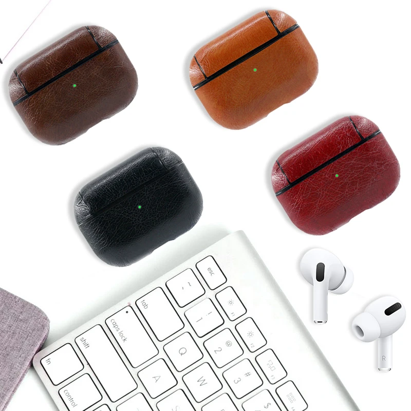 Для Apple AirPods Pro Bluetooth беспроводные наушники Кожаный чехол Чехол для AirPods Pro Funda чехол для зарядки чехол s