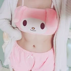 Веер  Милая женская одежда для сна, удобный пижамный комплект Kawaii, пикантная майка и шорты, домашняя одежда, Пижамный костюм для девочек