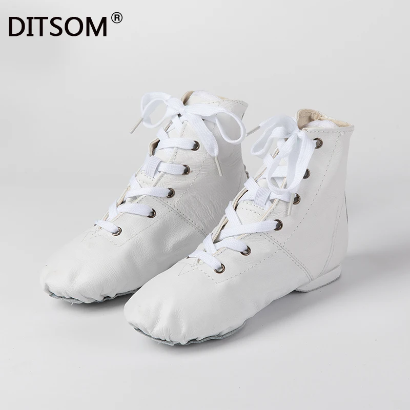 Женские и мужские спортивные кроссовки из натуральной кожи обувь для джазовых