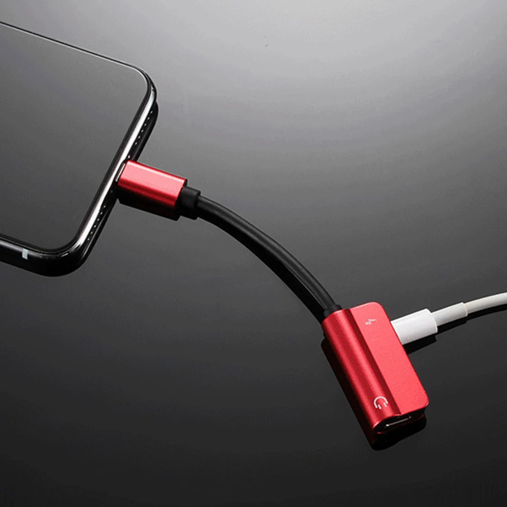 2 в 1 для адаптер для iPhone для Lightning+ 3,5 мм аудиокабель наушников адаптер вспомогательный конвертер для iPhone XR XS Max(N918