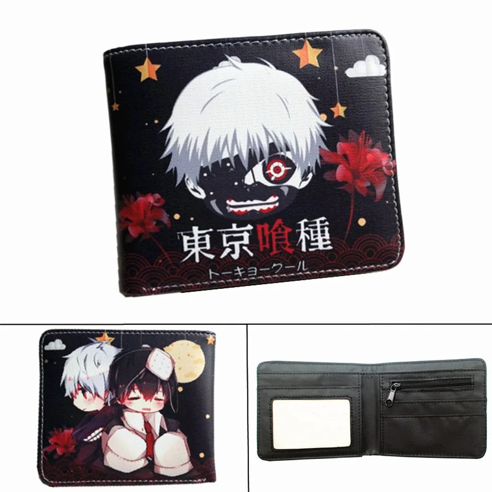 Кошелек из искусственной кожи Kaneki Ken для мальчиков и девочек короткий складной