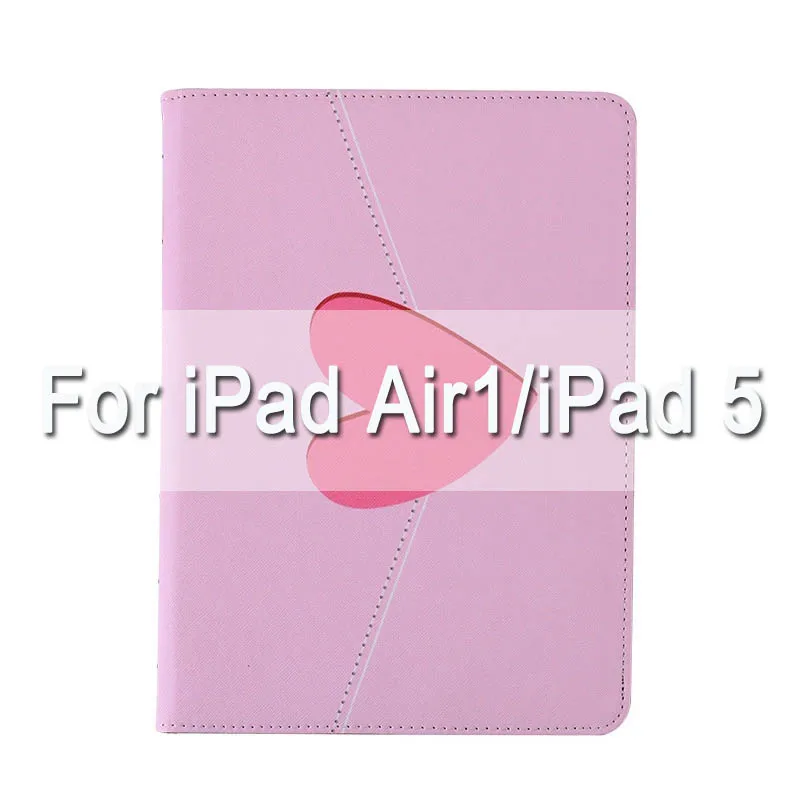 for ipad air1 Чехол-книжка с магнитной застежкой для iPad Pro 9," 10,5 11 Air Air2 мини, на возраст 1, 2, 3, 4, 5 и розового цвета с сердечком Стиль Tablet крышка чехол для нового iPad 9,7 - Цвет: for ipad air1