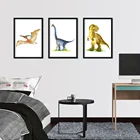 Украшение для детской комнаты, Постер в европейском стиле с изображением семейства динозавров, домашний декор для детской комнаты o697