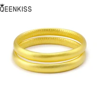 qeenkiss bt509 fine jewelry wholesale fashion woman girl mother birthday wedding gift round xinjing 24kt gold bracelet bangles