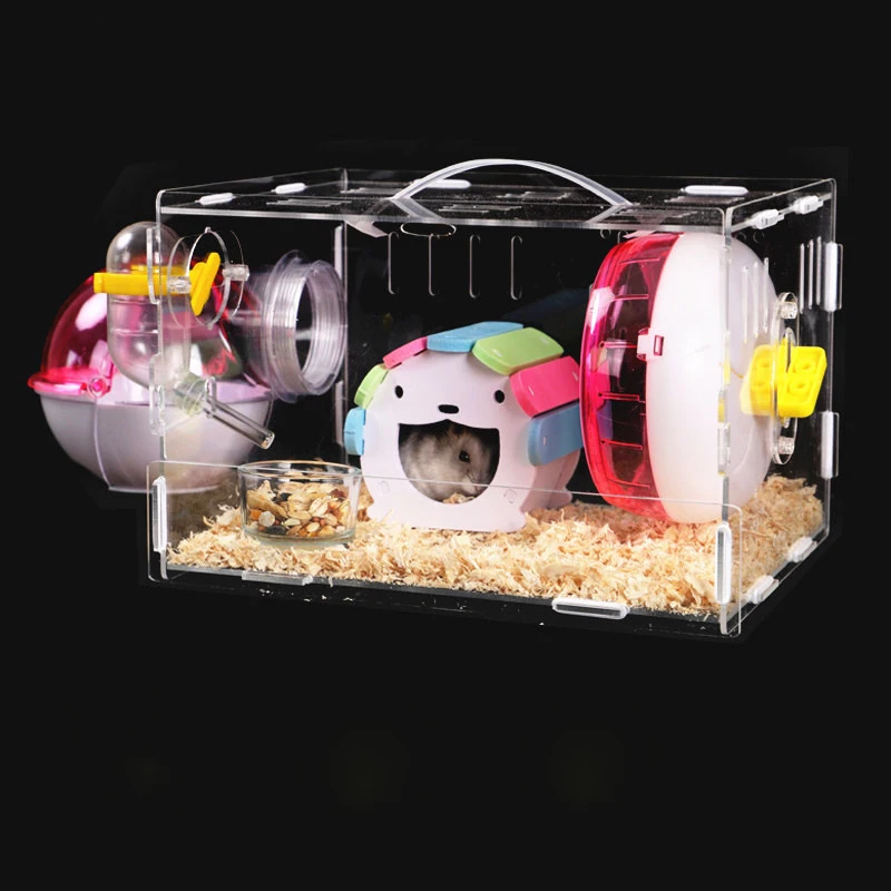 Большой размер домик для хомяка акриловый прозрачный маленький домашних