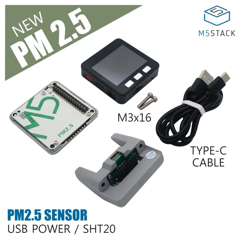Новое поступление! Комплект питания M5Stack PM 2 5 (PMSA003 + SHT20) с датчиком USB базовым