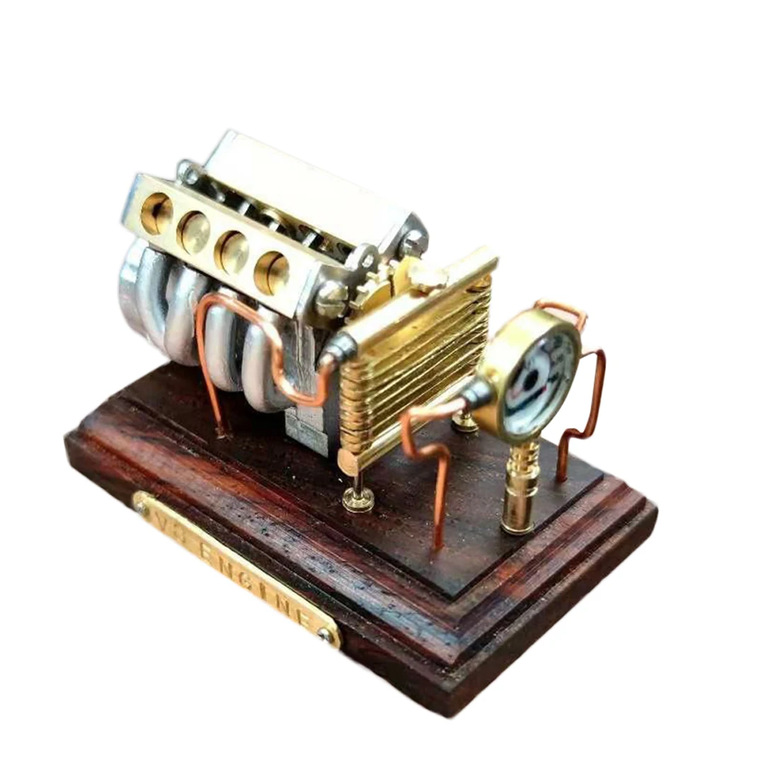 

Миниатюрная модель V8 модели двигателя на заказ, игрушка с базовым научным экспериментом по физике, обучающая игрушка