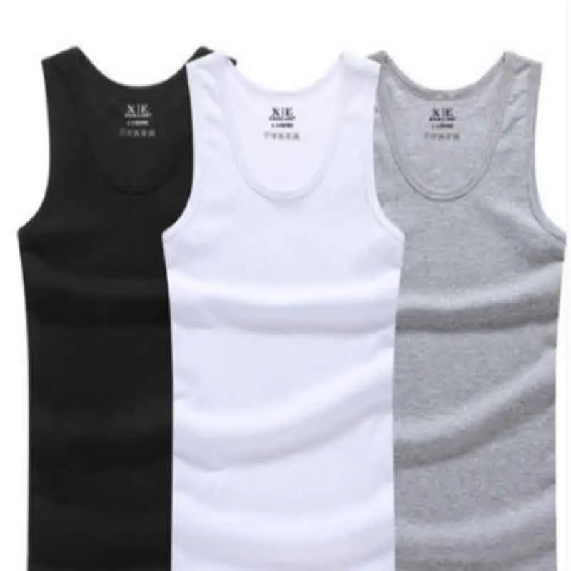 Мужской жилет мужской плотный хлопок тонкий фитнес спортивный мешковатый