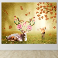 cute deer background cloth simple hanging cloth bedroom tapestry living room wall covering wall decoration cloth bohemian