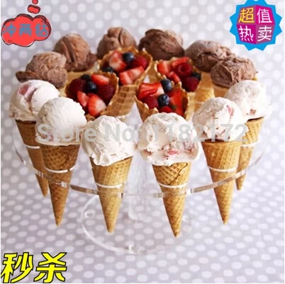 

О держателе для торта, конфет, прозрачная акриловая подставка для мороженого, 16 отверстий