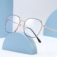 anti blue ray retro full rim polygonal eyewear for unisex metal frame glasses optical spectacles new arrival hot selling