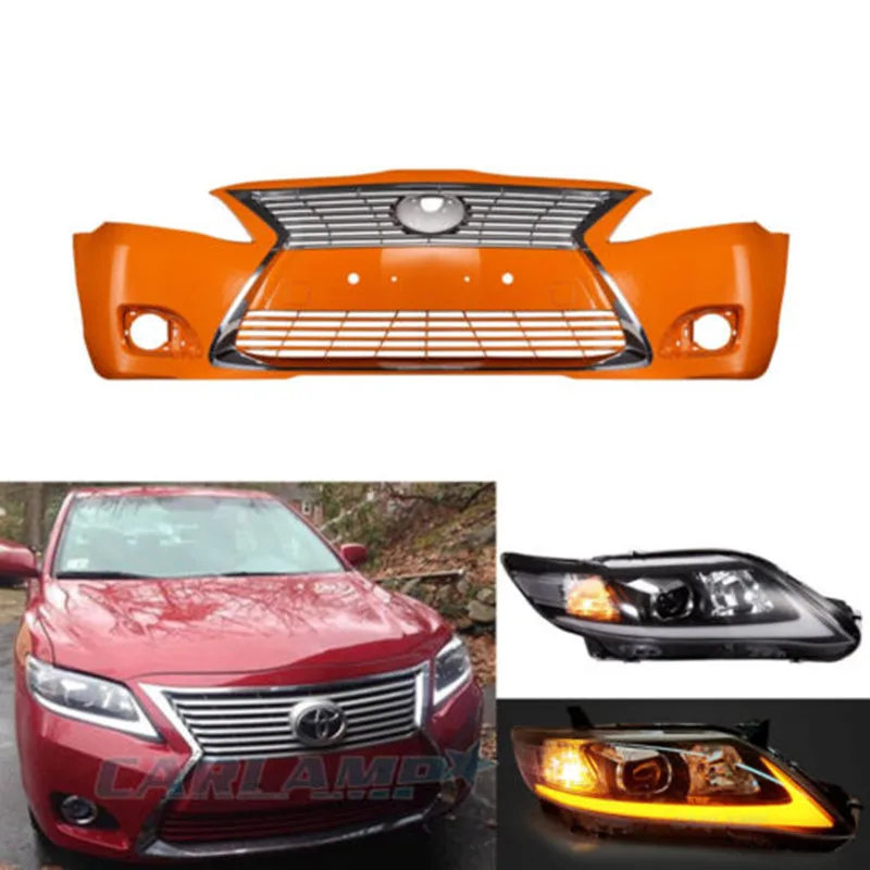 Светодиодный бампер и хромированная решетка для Toyota Camry 2007 2008 2009 2010 2011|Фара авто в