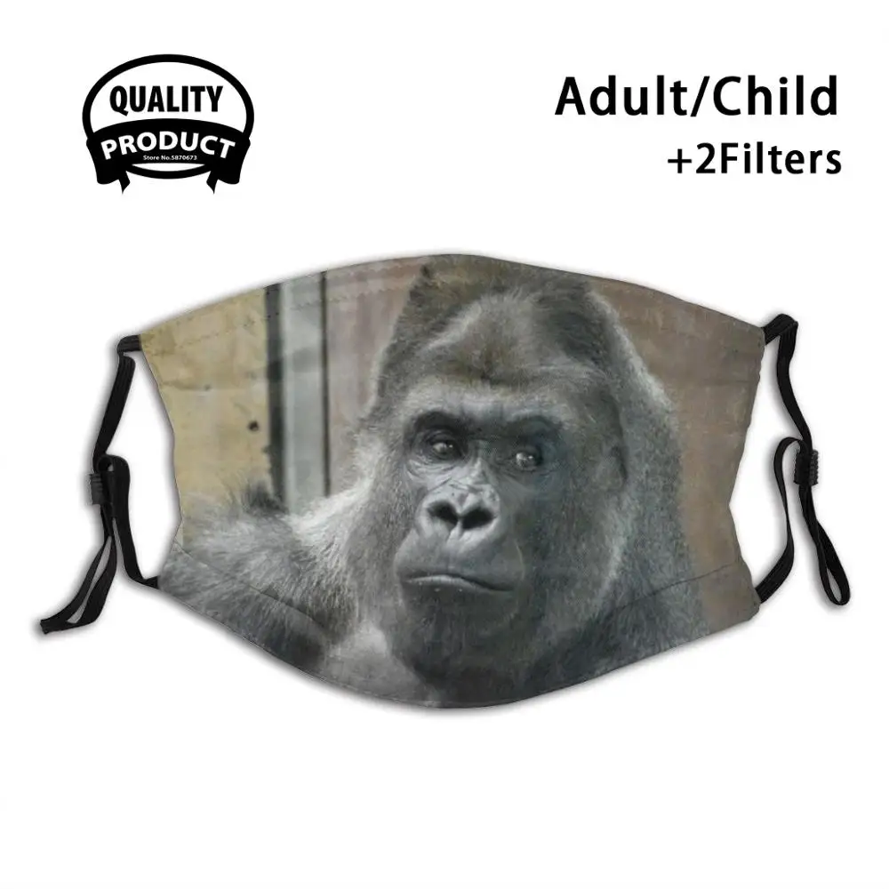 

Gorilla Оливер по Columbus Zoo многоразовая маска для полости рта моющийся фильтр против пыли маски для лица Горилла сильвербек соль примата Ape