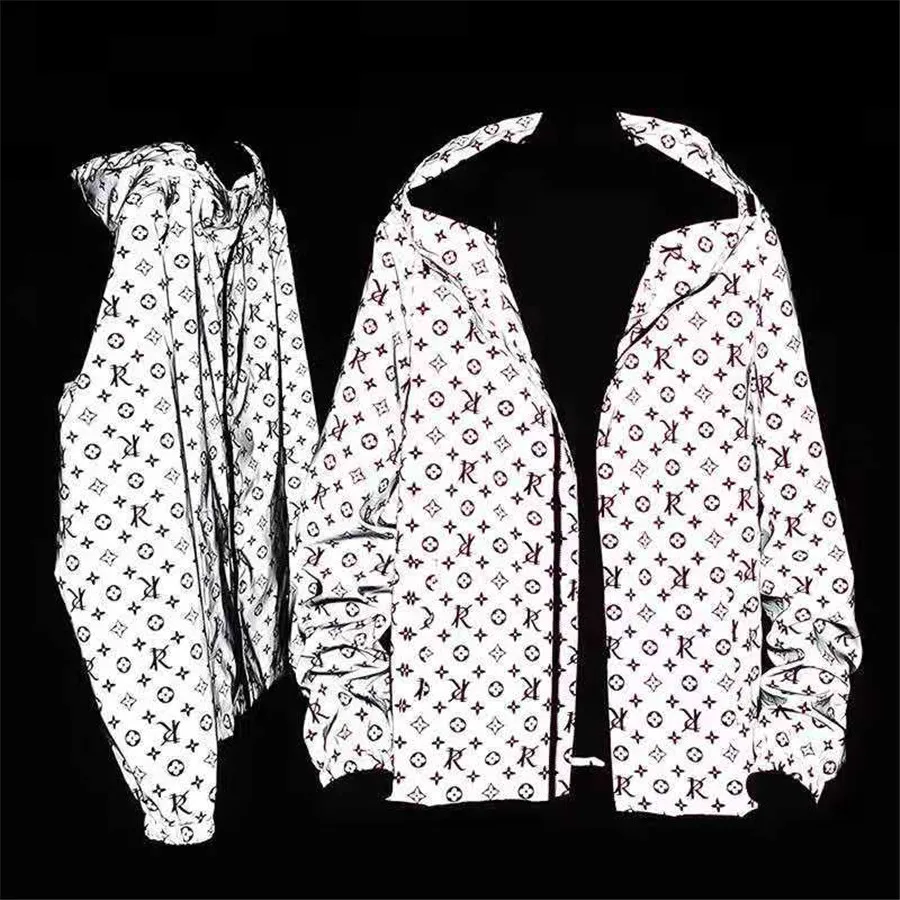 Новинка 2019 мужская и женская куртка с принтом светоотражающая светящаяся в