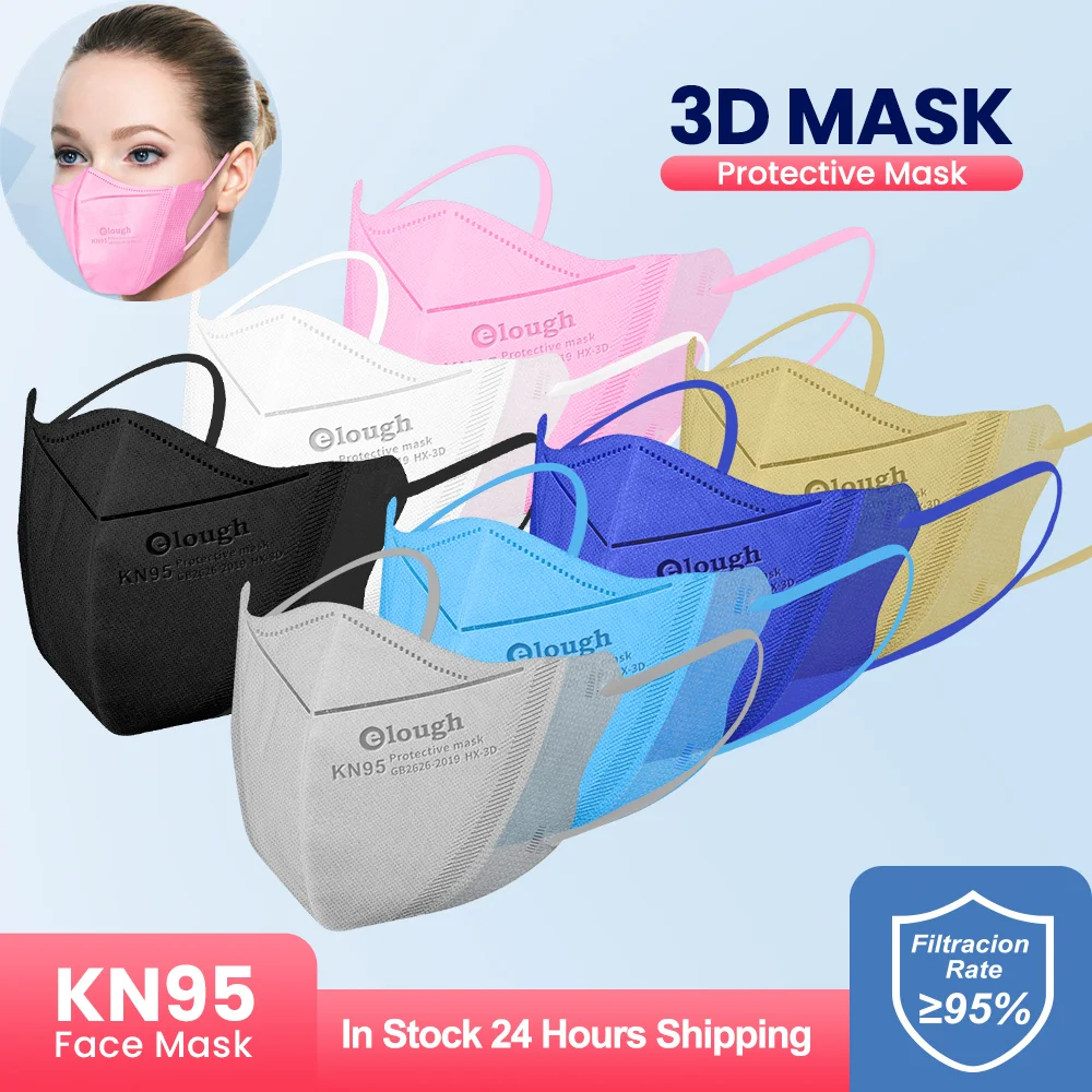 

10-100PCS Mascarillas FFP2 Homologadas Colores FFP2MASK Certified KN95 Masks FPP2 Protective 3D Health Mask KN95 Mascarillas FP2