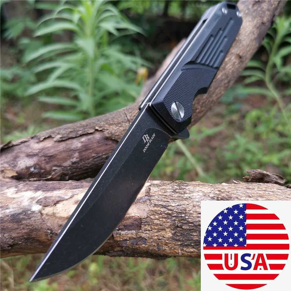 D2 складной нож G10 Ручка шарикоподшипник Tumbling рыболовные карманные ножи для охоты