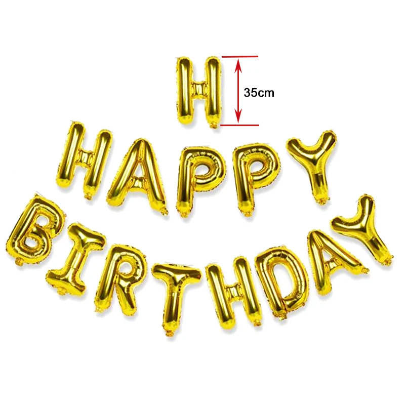 Русский счастливый день рождения воздушные шары 16 дюймов Алфавит буквы гелий