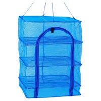 outdoor food screen foldable drying net hanging mesh dryer square mesh dryer for shrimp fish fruit vegetable 4 layer with buckle