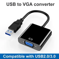 alfavoce usb to vga adapter 1080p converter external video card multi display for laptop pc monitor projector win 78
