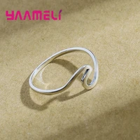 100 925 sterling silver knuckle ring for wen women hot sale ins simple irregular wave pattern unisex jewelry bijoux birthday