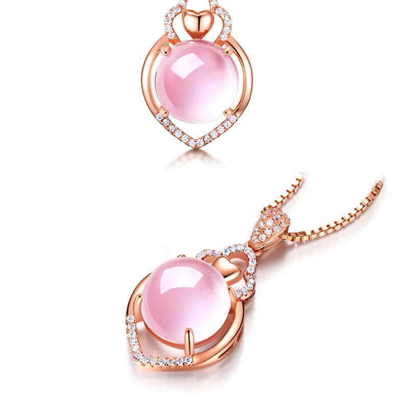 Популярные 925 Серебряные мозаичные розовые Кристальные круглые Висячие Подвески