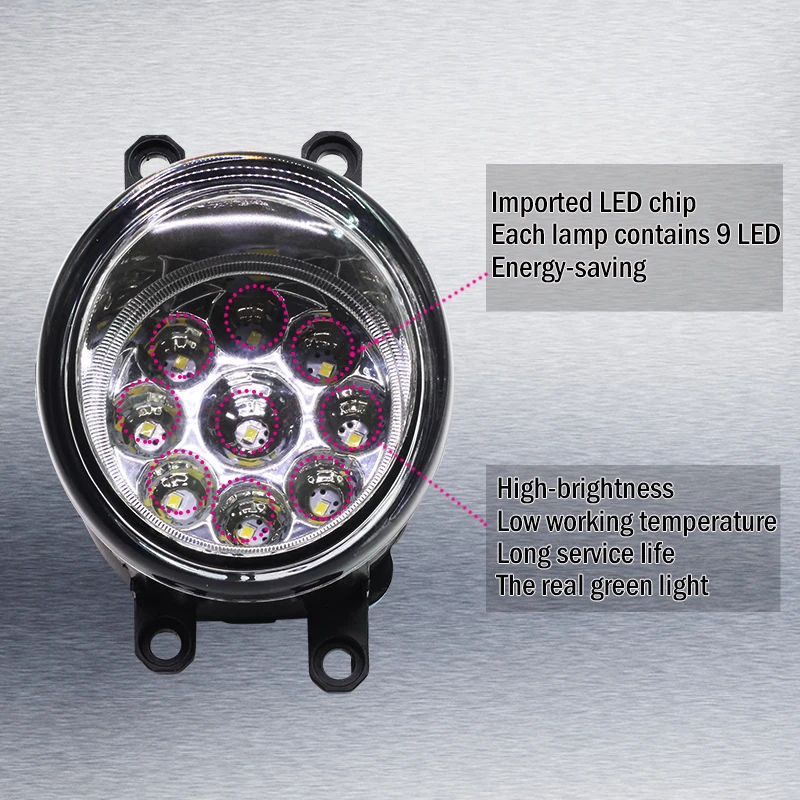 Cawanerl 1 пара автомобиль светодиодный лампа левый + правый туман светильник