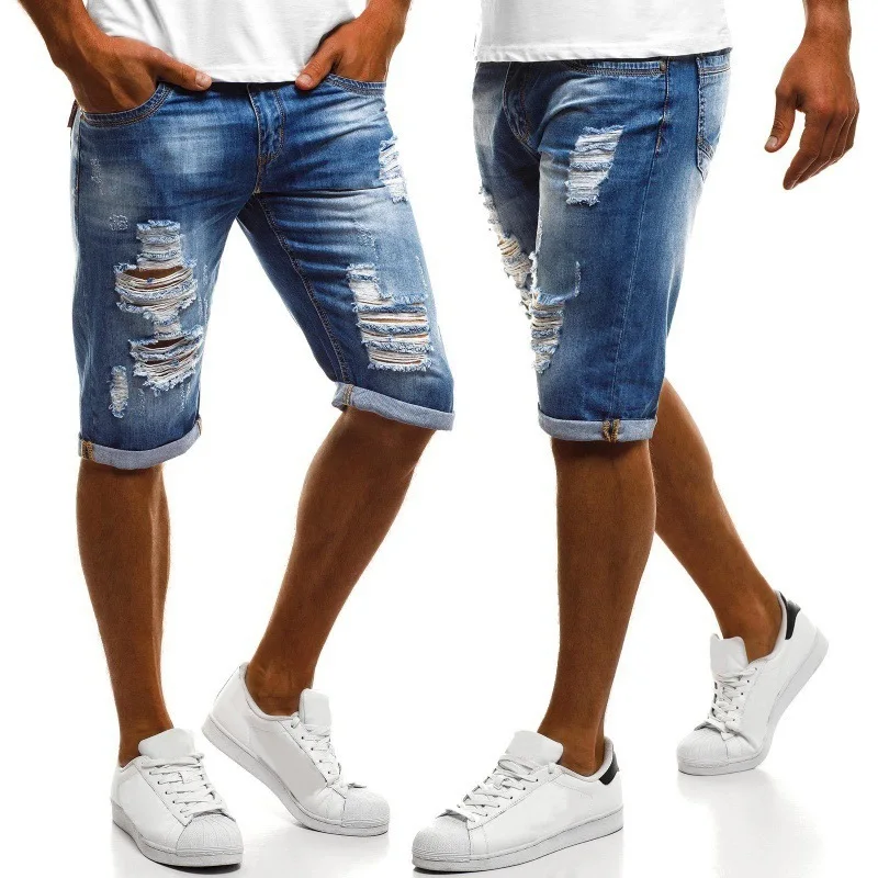 

Men's Thin Straight-leg Loose Jeans 2021 Summer New Classic Style Advanced Loose Pants Male Brand jean shorts men clothing