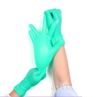 100 pcs disposable gloves green synthetic nitrile latex free and powder free glove s m l for women men workplace family use