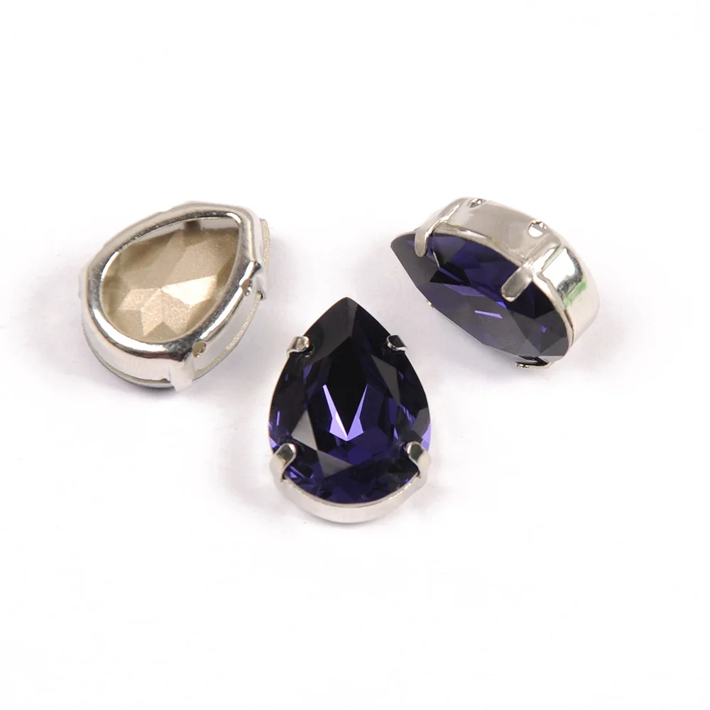 Янруо КАПЛЕВИДНАЯ фиолетовая бархатная бижутерия алмазные камни все для