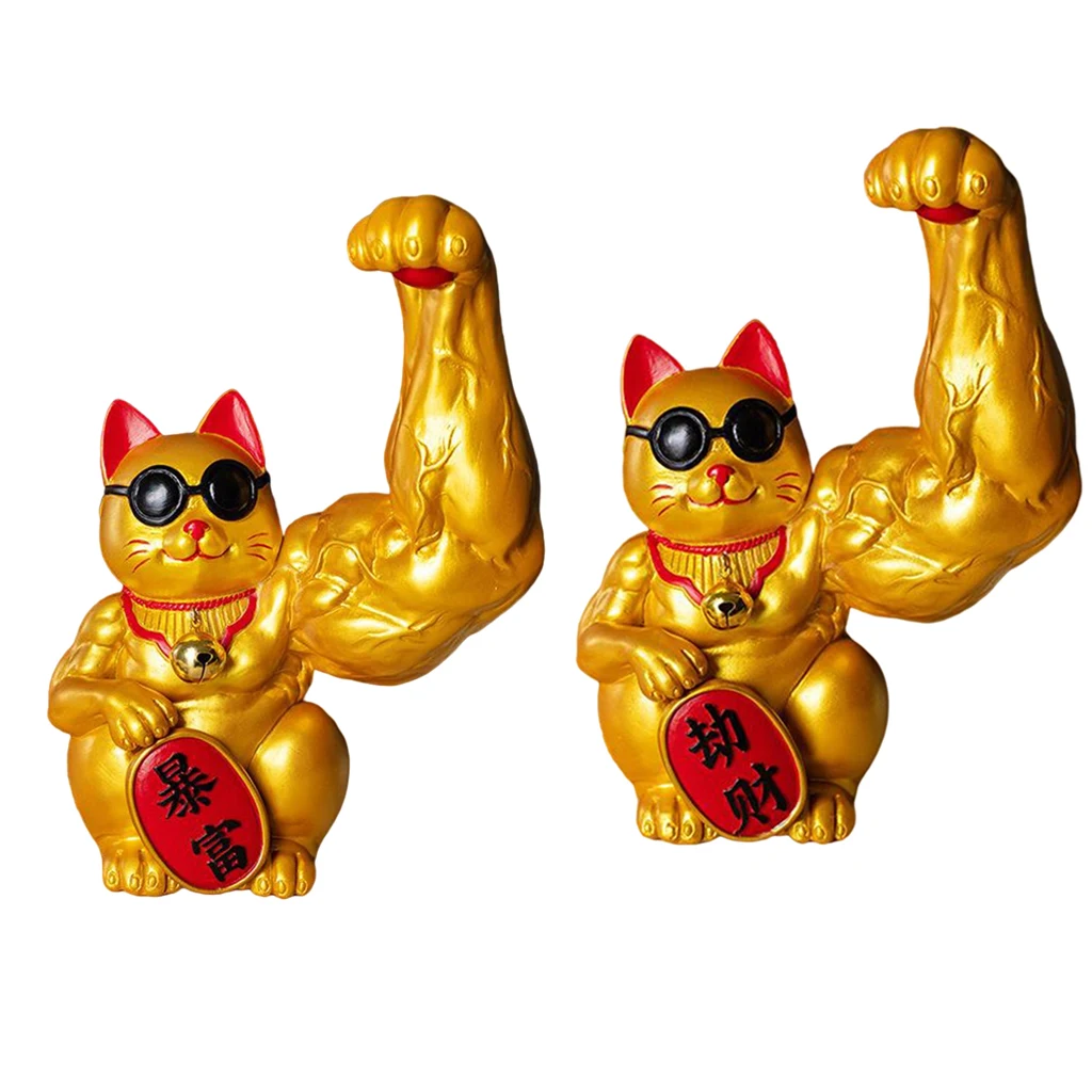 Смола большая рука Lucky Cat фигурка животного Рынок магазин добро пожаловать Деньги