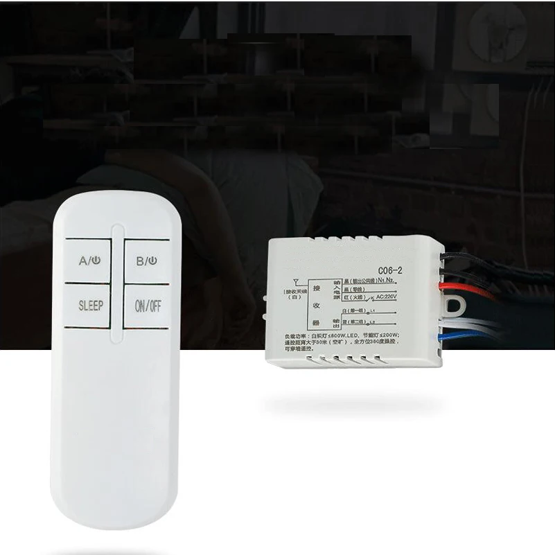 Универсальный 220V 2 канала Беспроводной дистанционного Управление 10S Задержка