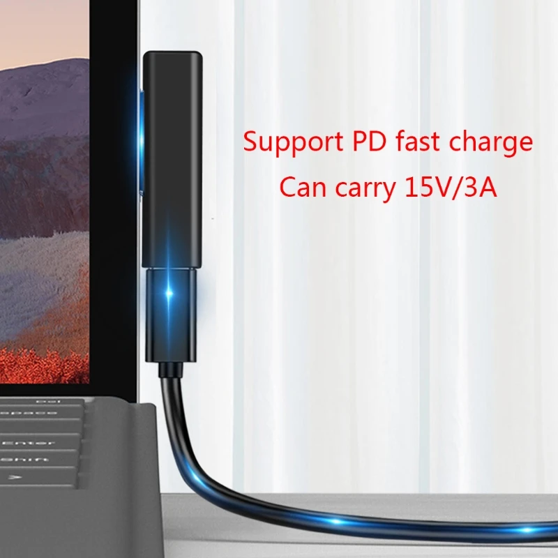 Переходник Type C Female PD для быстрой зарядки Surface Pro 3 4 5 6 Go адаптер-гнездо USB Book |