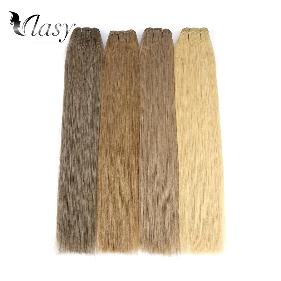 Vlasy 2" 24" двойные прямые волосы Remy Прямые Натуральные кудрявые пучки волос для наращивания 100 г/шт