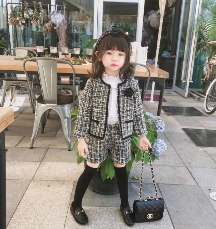 

Fashion Kid Newborn Baby Girl Pageant Plaid Coat