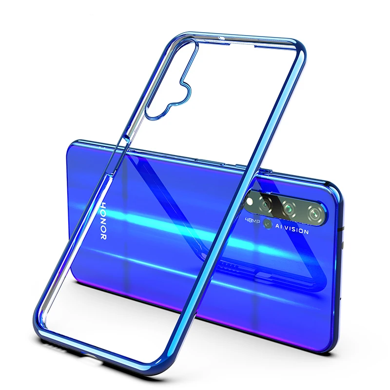 Чехол для Huawei Honor 20 Pro View 20s 20i с 3D лазерным покрытием роскошный мягкий прозрачный