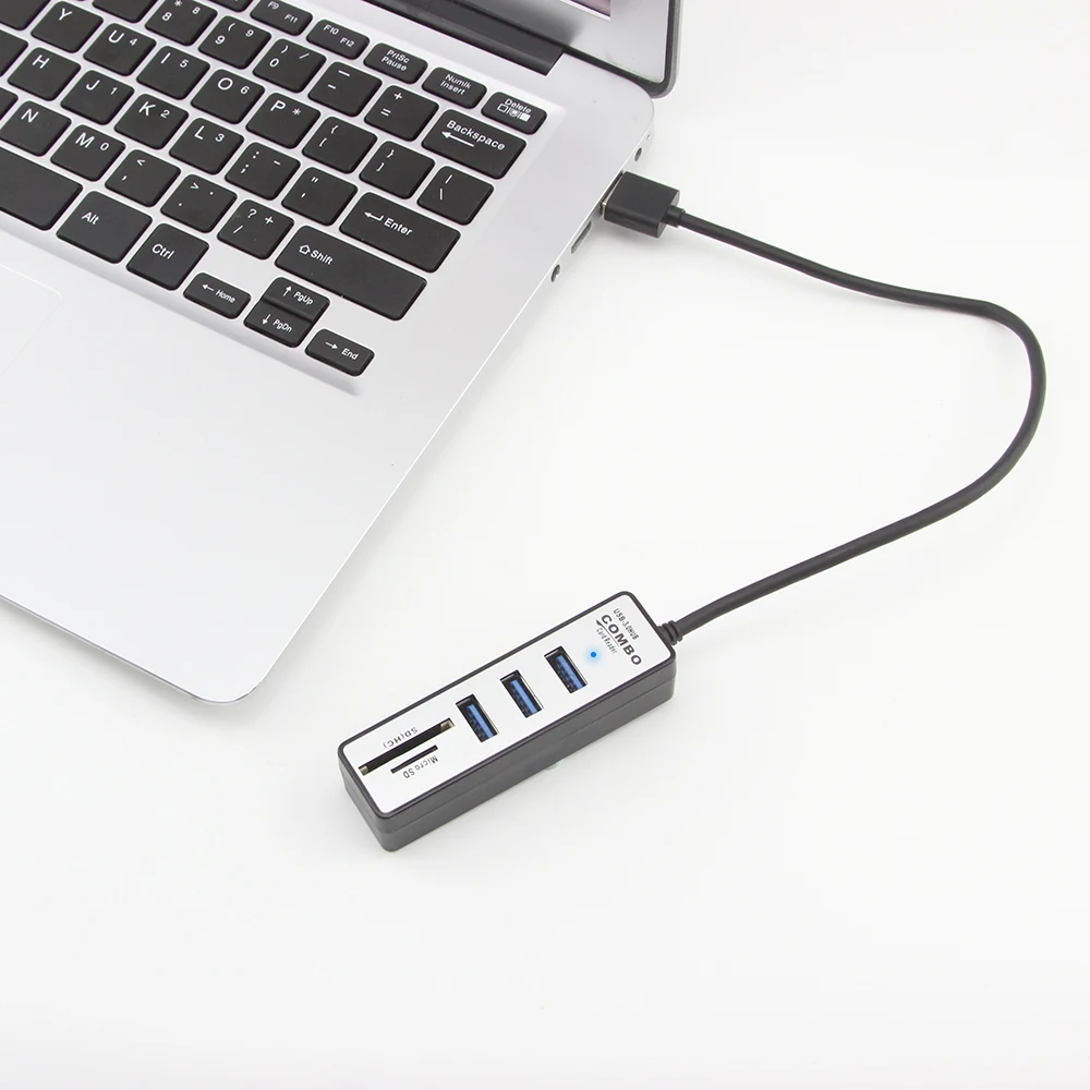 Концентратор 3 порта расширитель адаптер USB 0 все в одном Поддержка SD TF кардридер