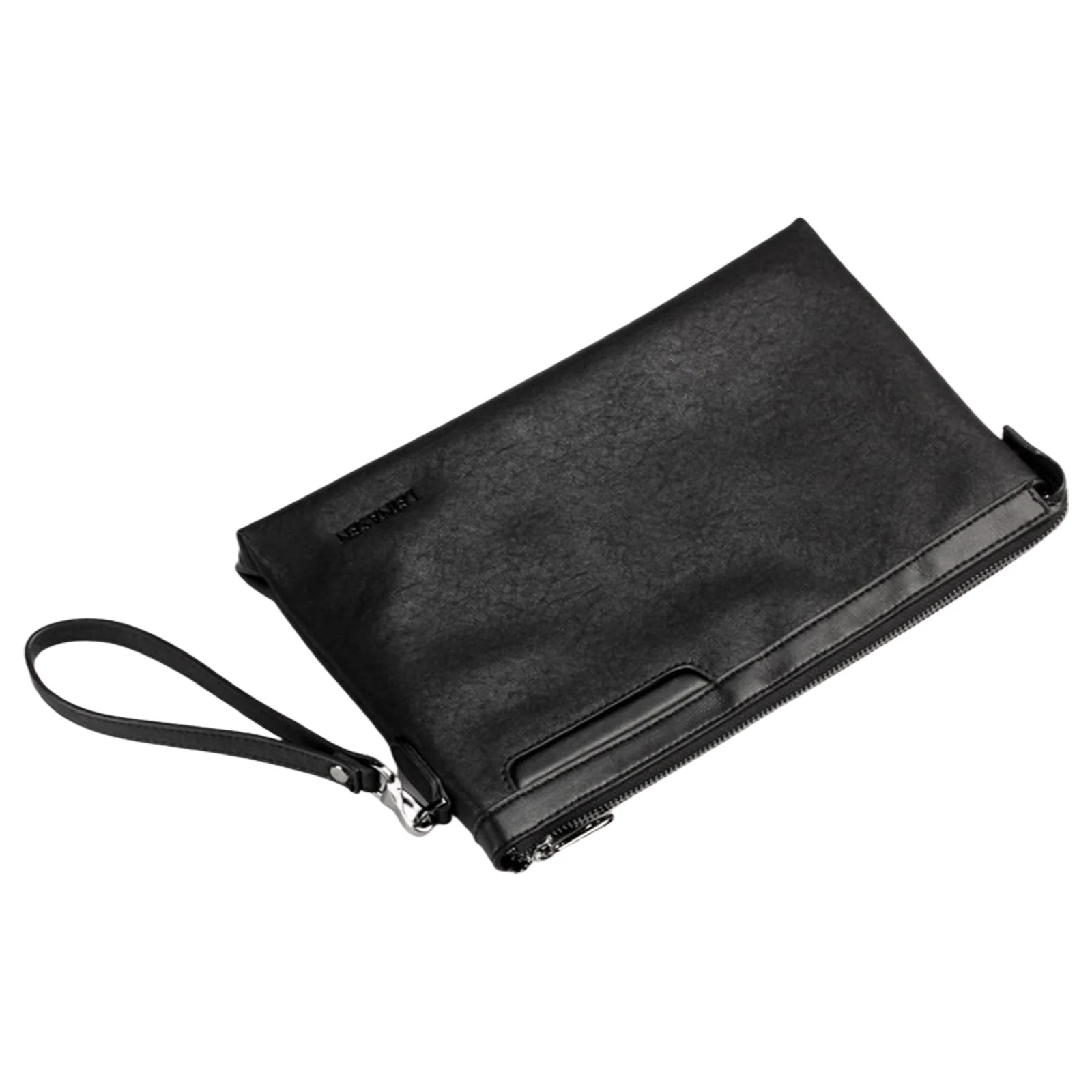 

2021 New Men's Clutch Bag Casual Multi-purpose PU Leather Zipper Handbag Wallet for Cash Keys Card Mobile