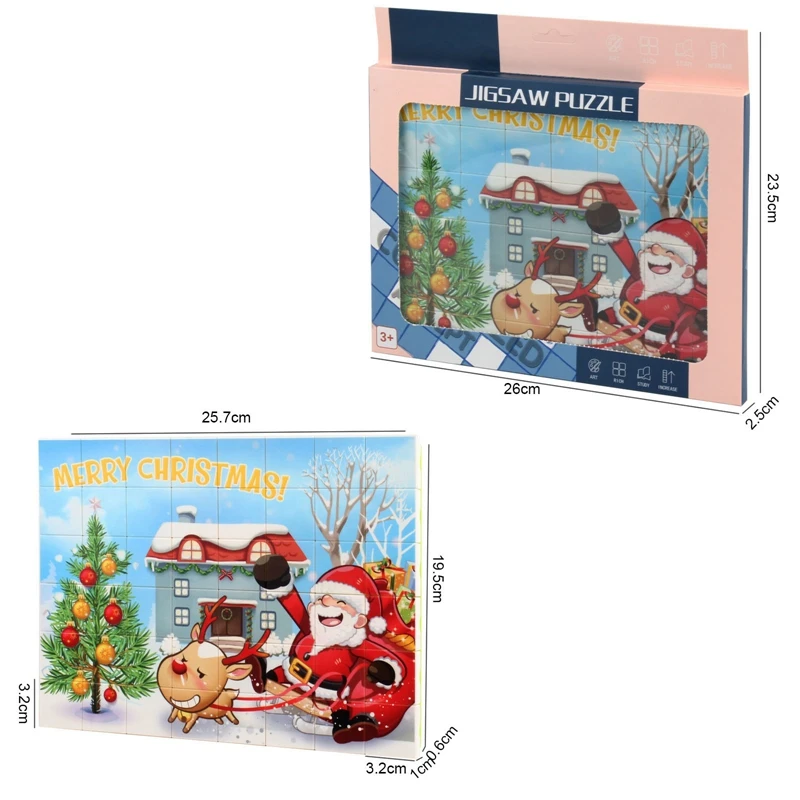 

48PCS 3D Jigsaw Cubes Puzzlesd Animal Plastic Building Block DIY Assembled Combination Puzzle Toys