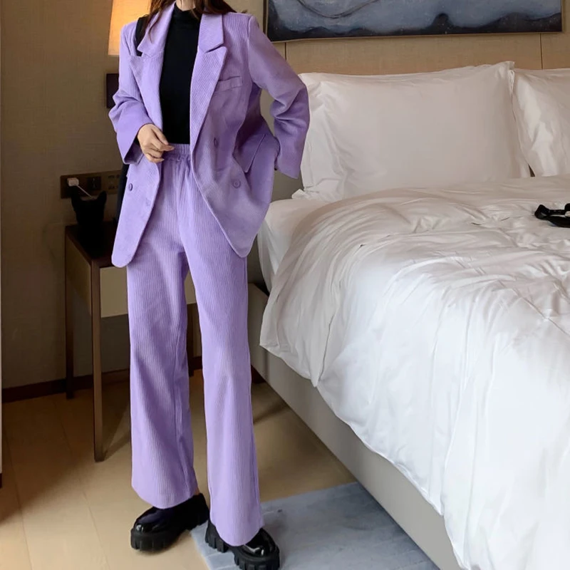 Женский вельветовый пиджак Sungtin костюм из двух предметов с короткой юбкой и