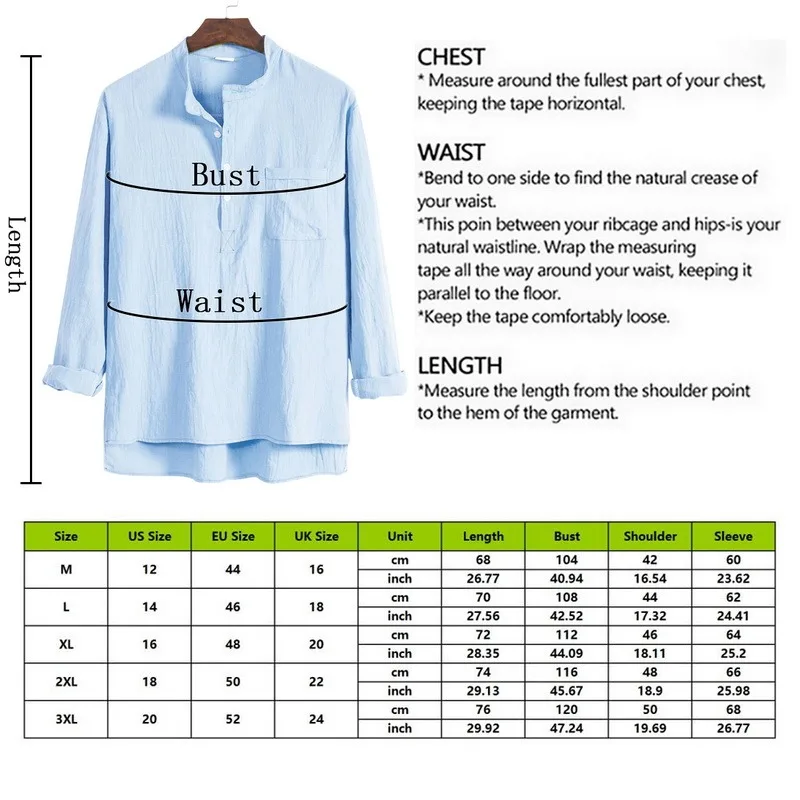 

Summer Casual Men's Shirt Cotton Solid Long Sleeve Blouse Chic Stand Collar Fashion Handsome Tops 2021 Streetwear Camisas