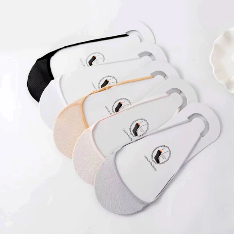 

Suspenders Summer Thin Sexy Sling Fishnet Boat Silicone Half Invisible No Show Socks Non-slip Women Short Low Slippers Socks