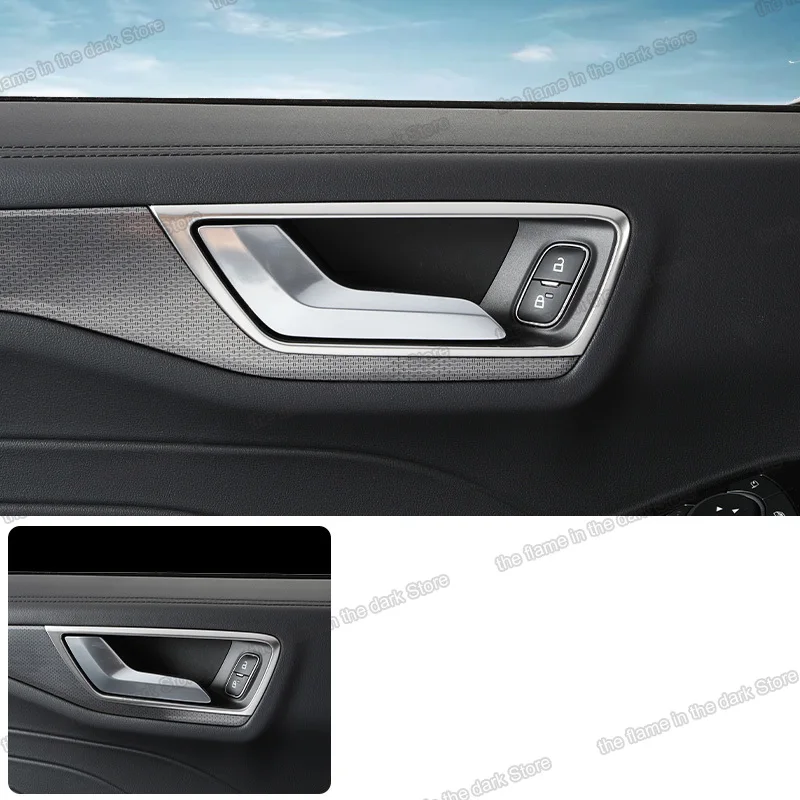 

Lsrtw2017 Stainless Steel Car Interior Door Handle Frame Sticker for Ford Kuga Escape 2019 2020 2021 Accessories Auto