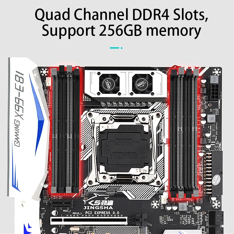 Комплект материнской платы JINGSHA X99 E8I с E5 2678V3 и 8 шт. 16 Гб DDR4 2400 МГц ECC REG ОЗУ