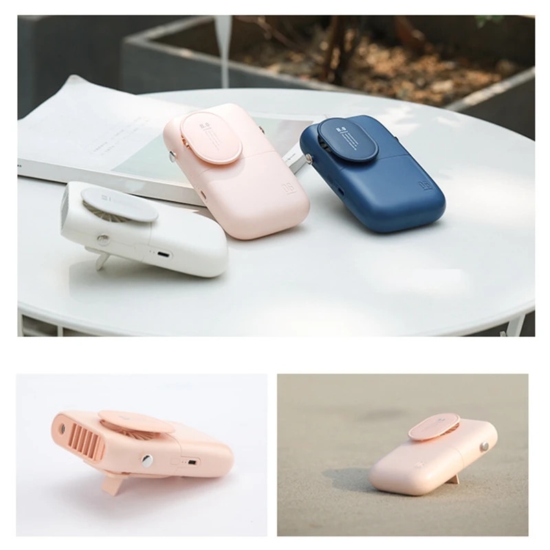 

Handheld Fan, Small Personal Fan with 3 Speeds Neck Fan Rechargeable, Mini USB Quiet Fan for Travel Home Office