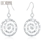 Серьги DOTEFFIL на спирали женские, круглые ювелирные украшения из стерлингового серебра 925 пробы для свадьбы, помолвки, вечеринки