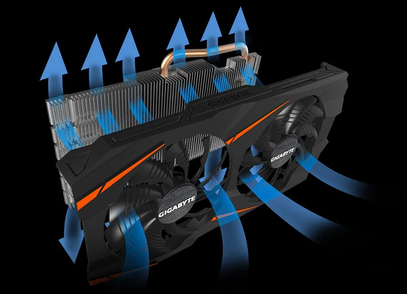 GIGABYTE графическая карта gtx 1060 3GB GDDR5 Hdmi VGA Видеокарта игровой ПК б/у карты